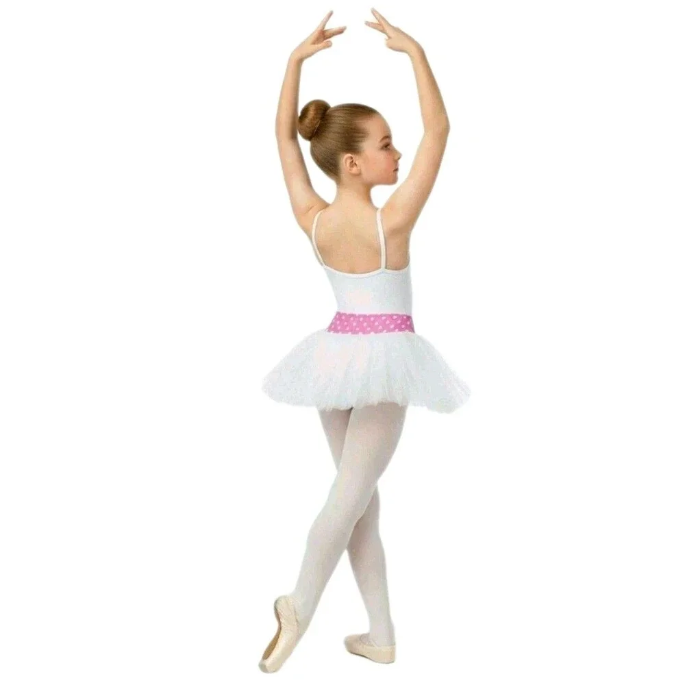 Duck Crossing Girls Ballet Skirted Tank Tutu Leotard Dress 1pc Bling Bows Tulle